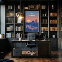 Istanbul Sunset Silhouette Cultural Heritage Poster PosterGoat