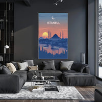 Istanbul Sunset Silhouette Cultural Heritage Poster PosterGoat