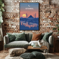 Istanbul Sunset Silhouette Cultural Heritage Poster PosterGoat