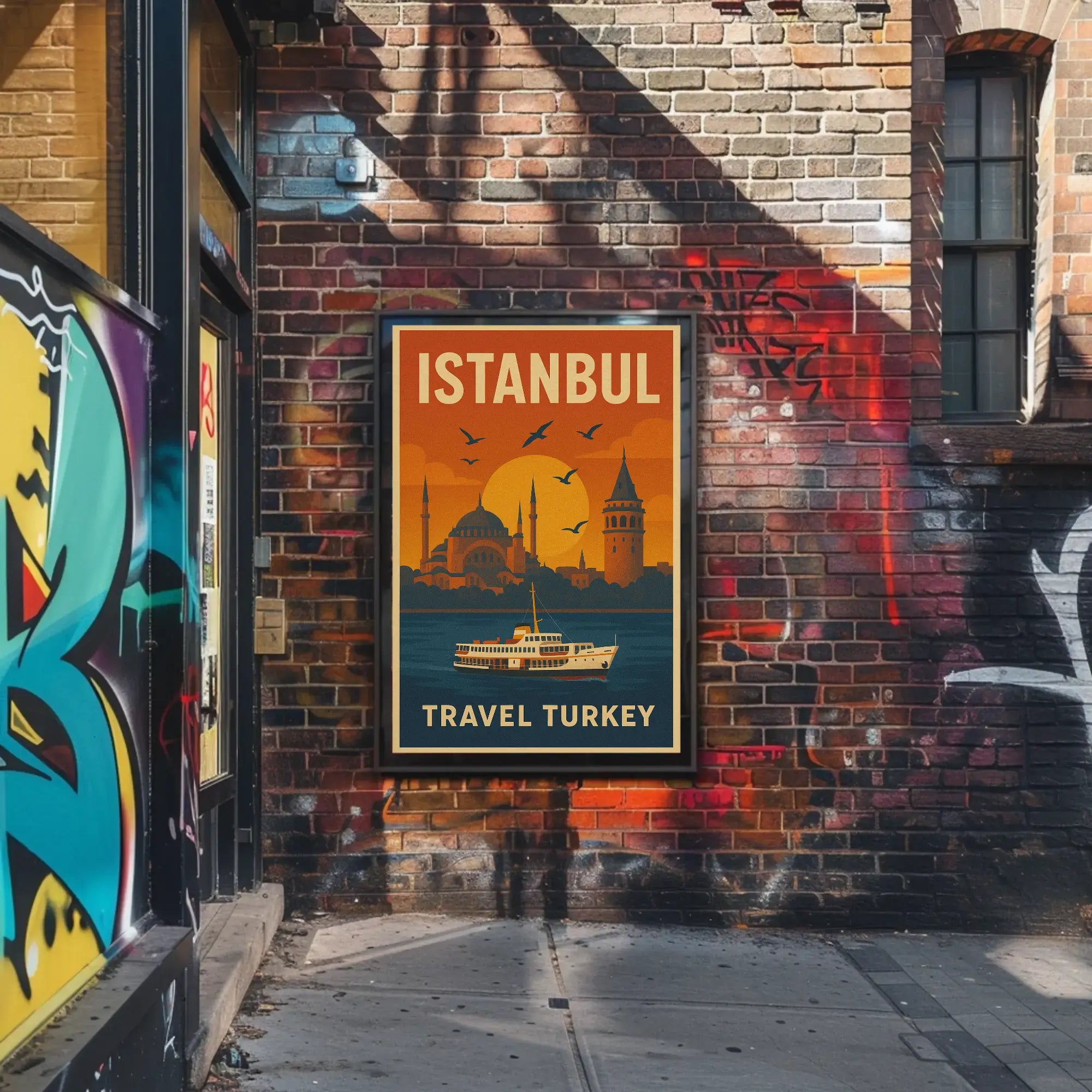 Istanbul Vintage Travel Art Print - Travel Poster PosterGoat