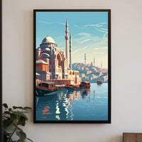 Istanbul Waterfront Serenity: Urban or Cityscape Poster PosterGoat