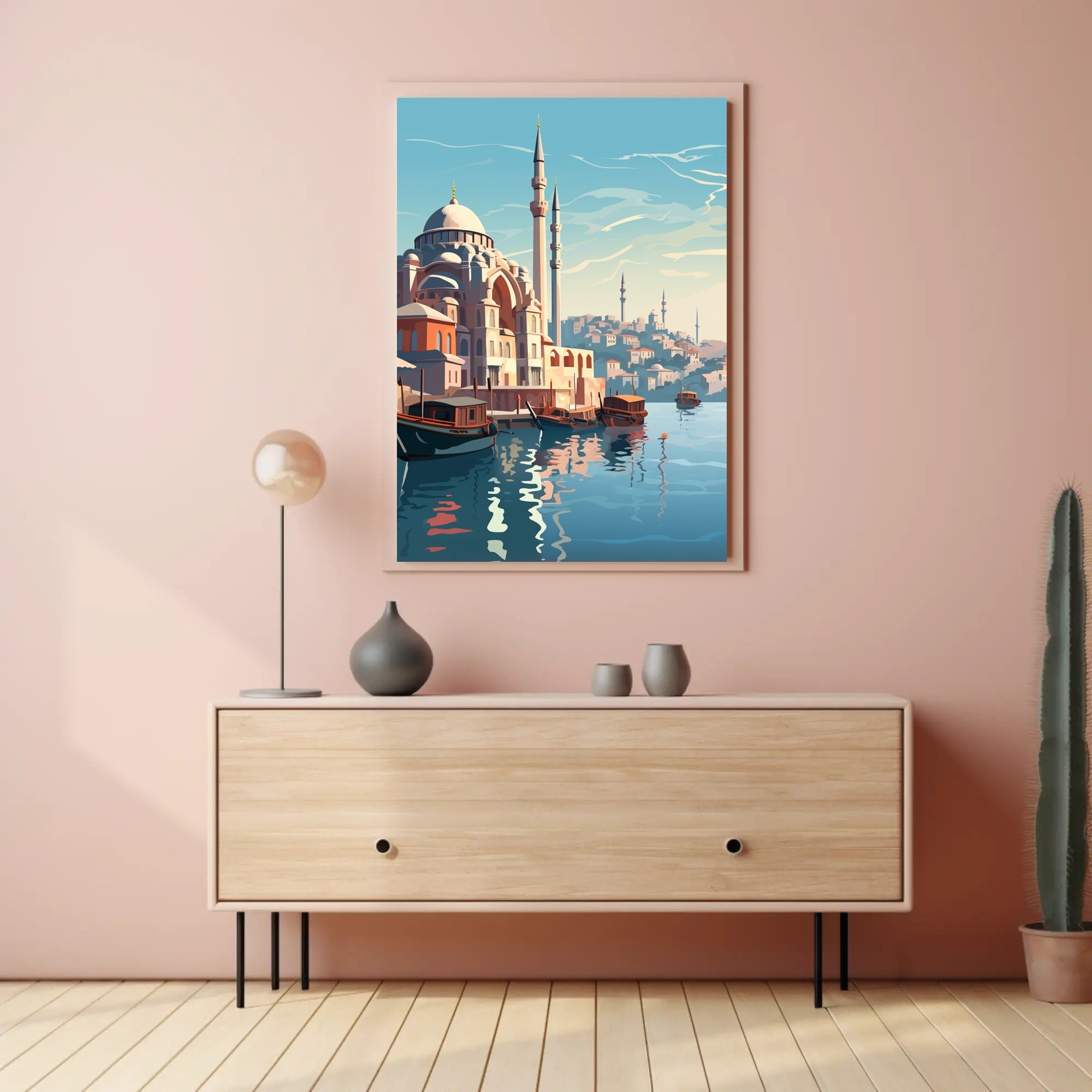 Istanbul Waterfront Serenity: Urban or Cityscape Poster PosterGoat