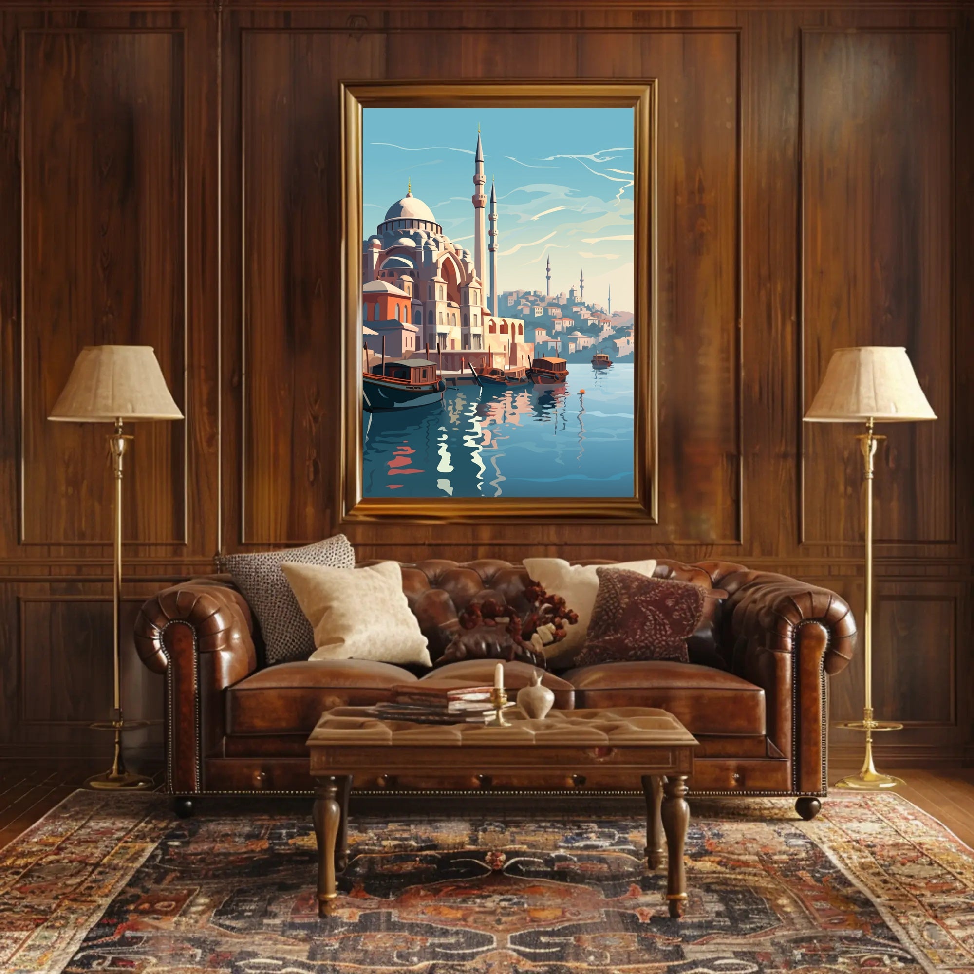 Istanbul Waterfront Serenity: Urban or Cityscape Poster PosterGoat