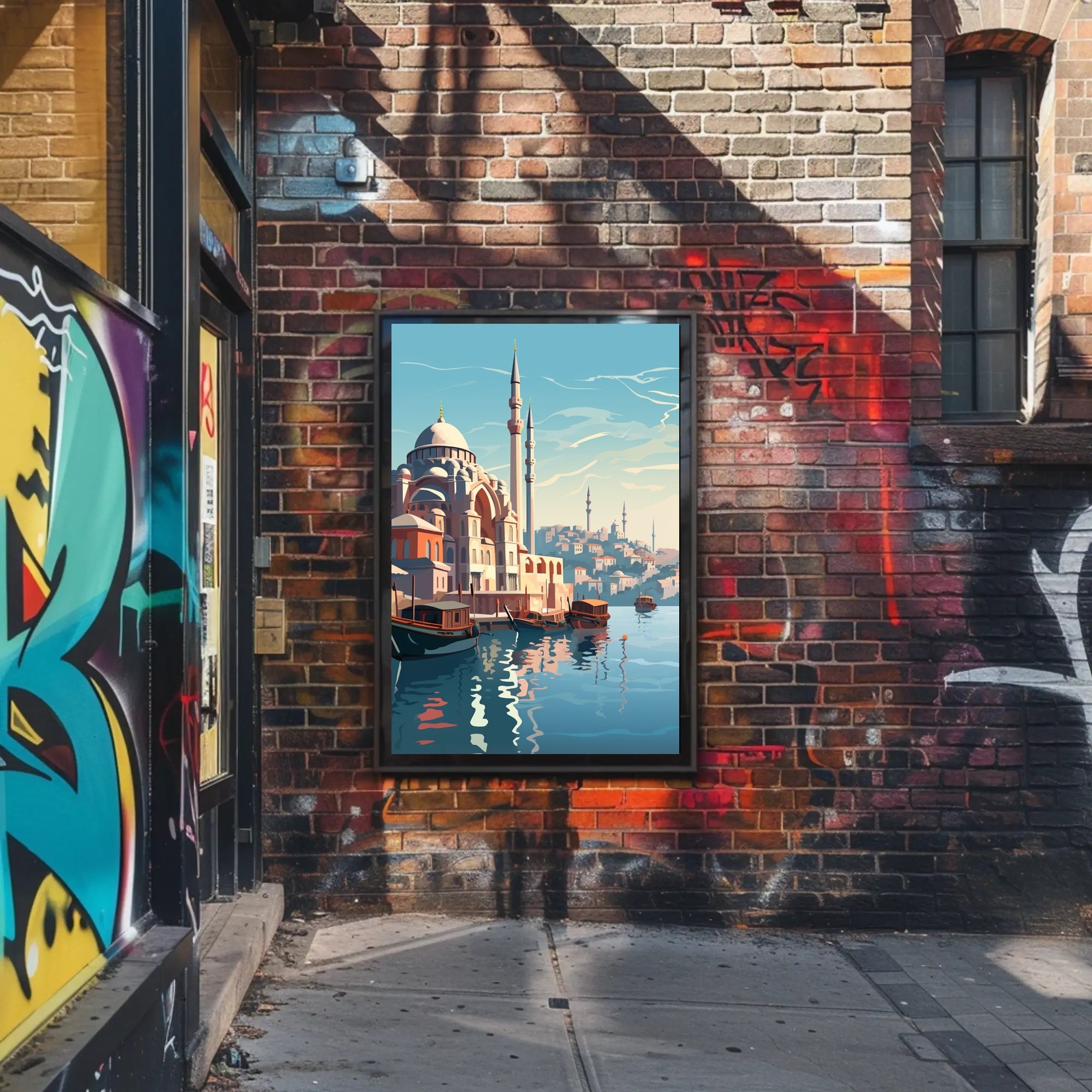 Istanbul Waterfront Serenity: Urban or Cityscape Poster PosterGoat