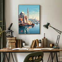 Istanbul Waterfront Serenity: Urban or Cityscape Poster PosterGoat