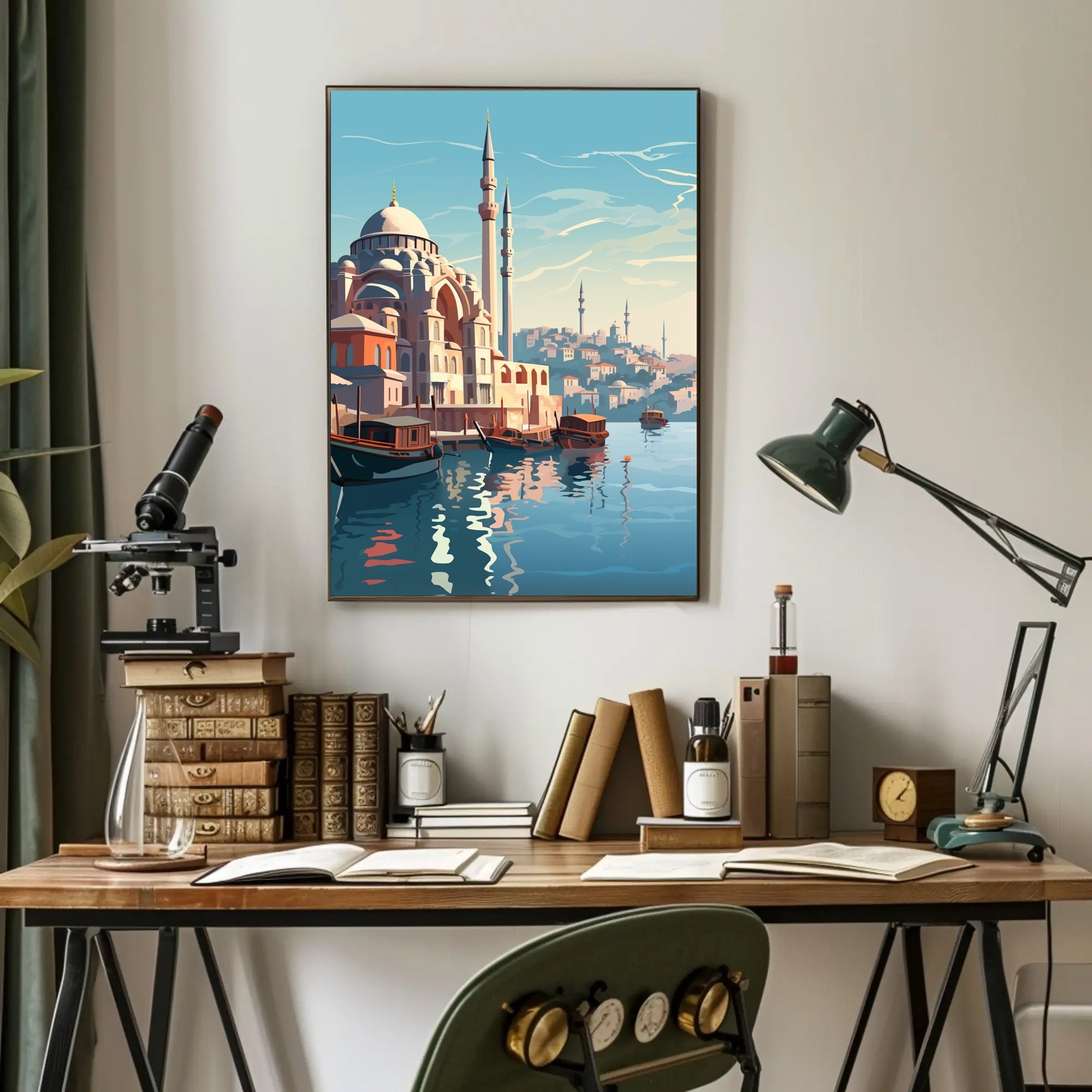 Istanbul Waterfront Serenity: Urban or Cityscape Poster PosterGoat