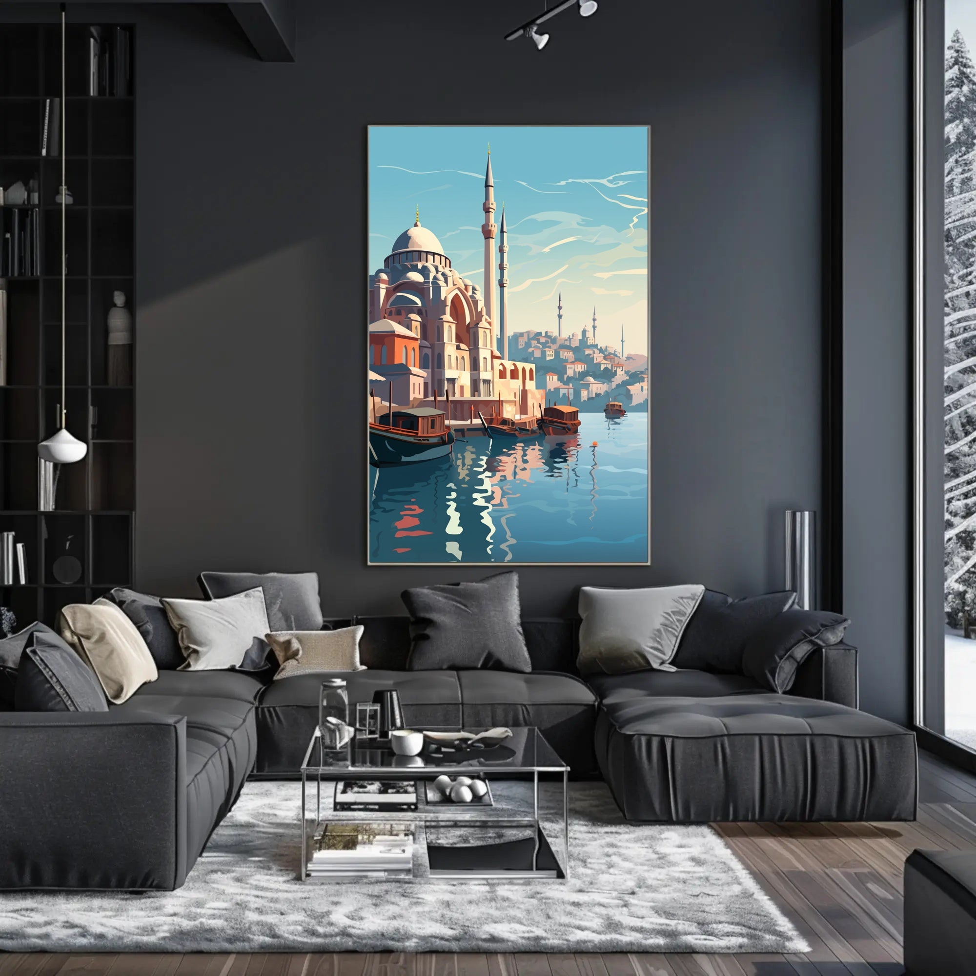 Istanbul Waterfront Serenity: Urban or Cityscape Poster PosterGoat