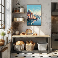 Istanbul Waterfront Serenity: Urban or Cityscape Poster PosterGoat
