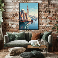 Istanbul Waterfront Serenity: Urban or Cityscape Poster PosterGoat