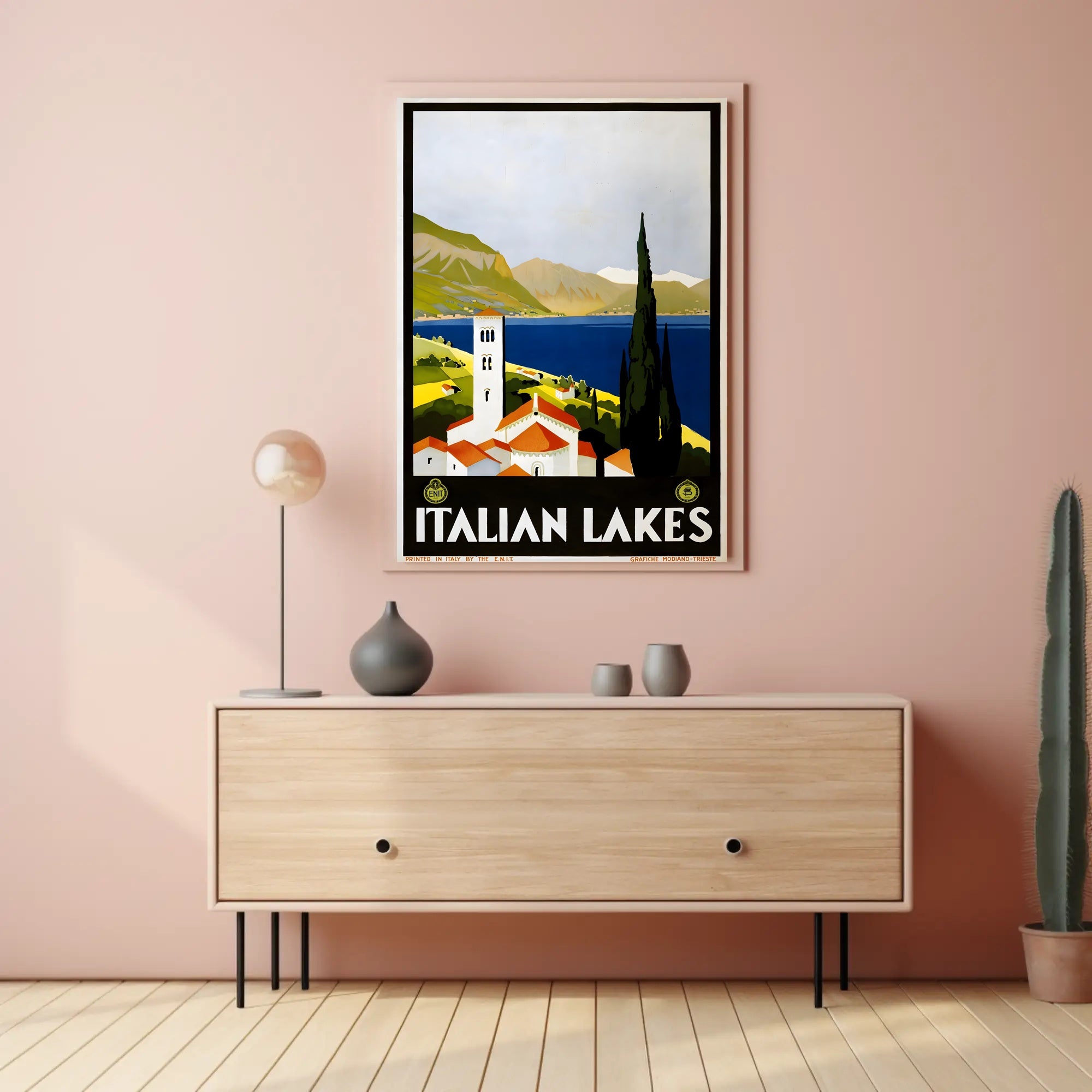 Italian Lakes Vintage Travel Poster PosterGoat