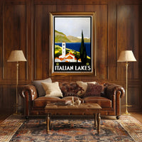 Italian Lakes Vintage Travel Poster PosterGoat