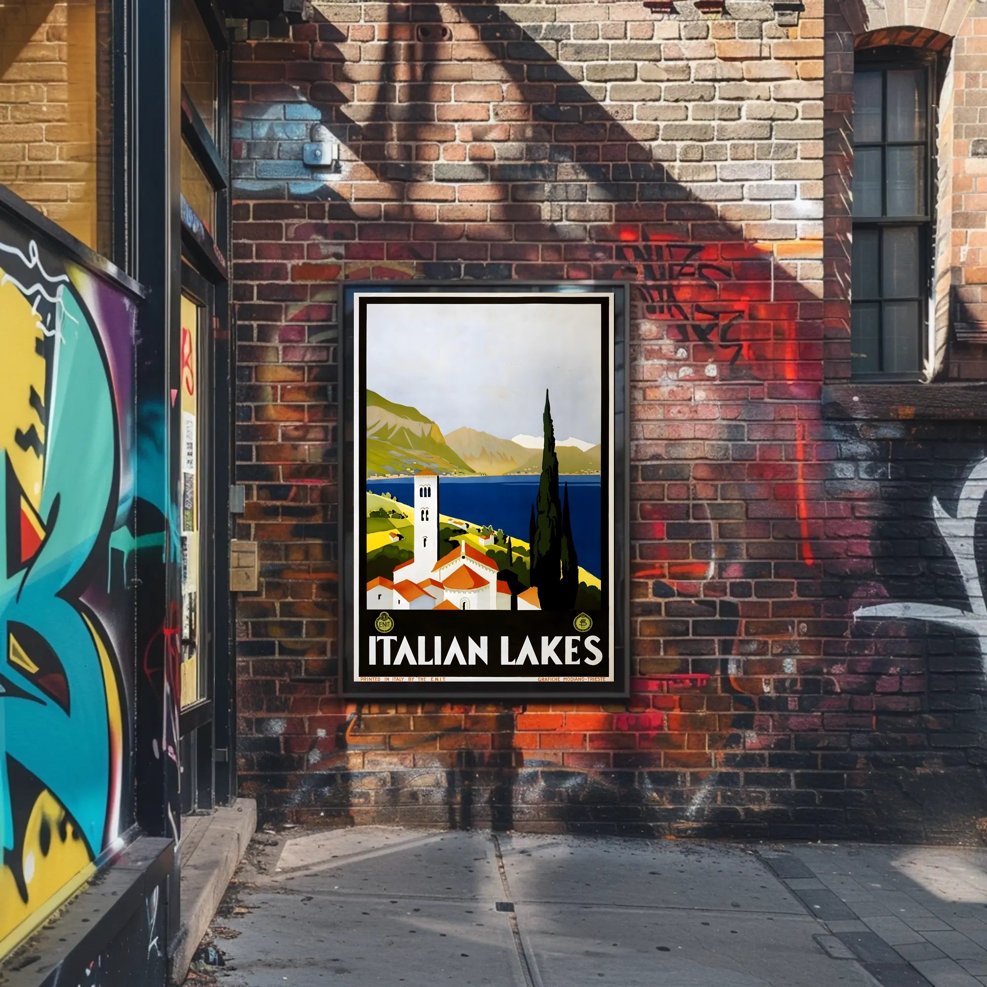 Italian Lakes Vintage Travel Poster PosterGoat