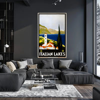 Italian Lakes Vintage Travel Poster PosterGoat