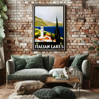Italian Lakes Vintage Travel Poster PosterGoat