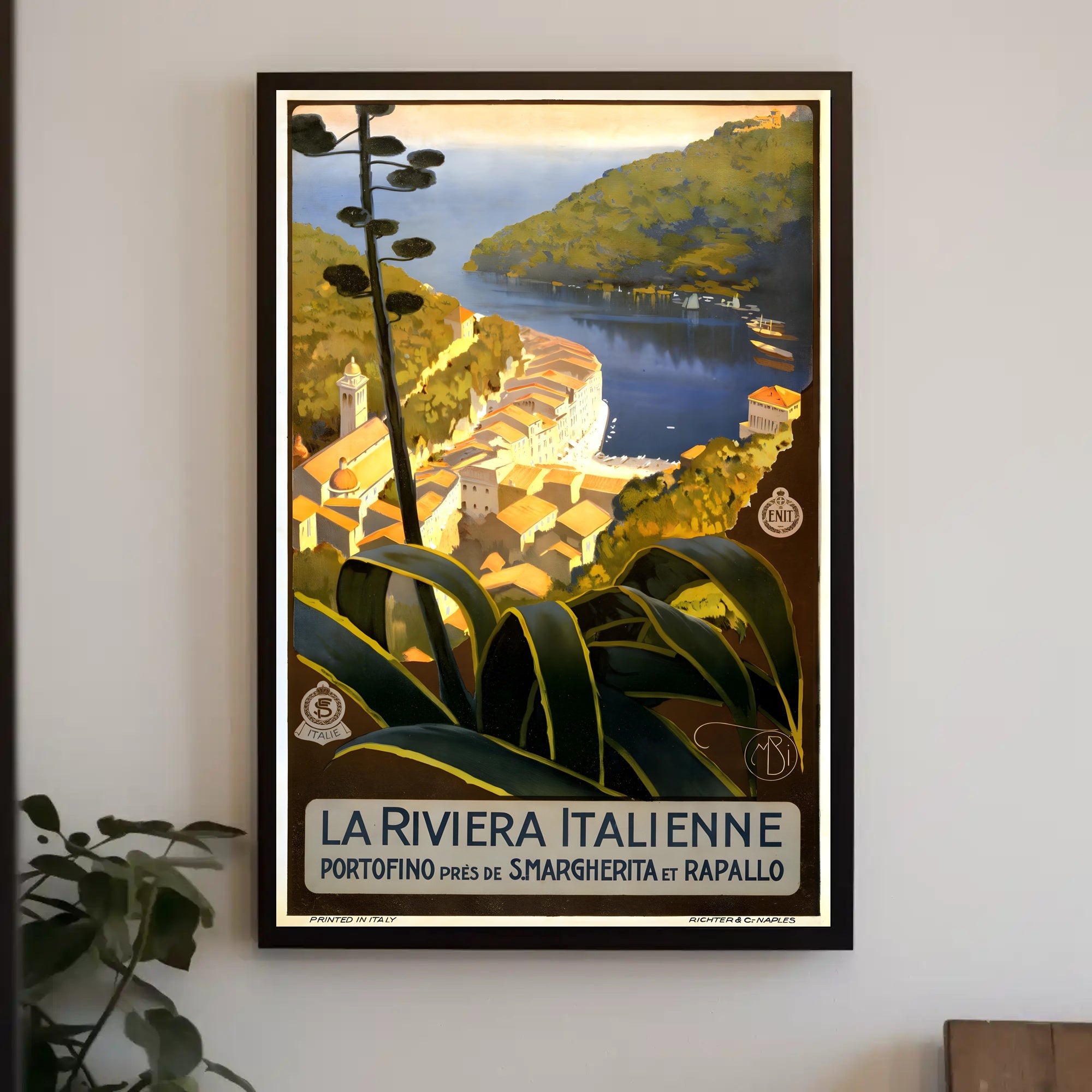 Italian Riviera Vintage Travel Poster PosterGoat