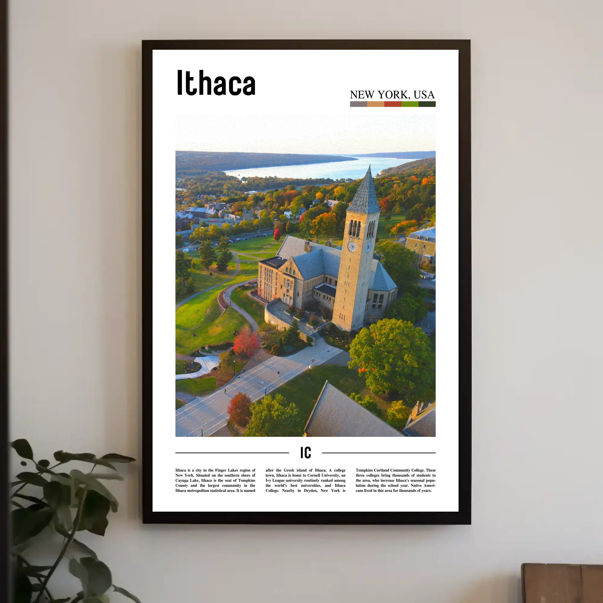 Ithaca Campus New York Travel Poster PosterGoat