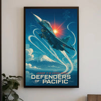 JASDF F-2 Fighter Jet in Heroic Poster PosterGoat