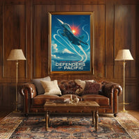 JASDF F-2 Fighter Jet in Heroic Poster PosterGoat