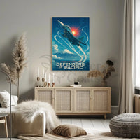 JASDF F-2 Fighter Jet in Heroic Poster PosterGoat