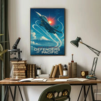 JASDF F-2 Fighter Jet in Heroic Poster PosterGoat