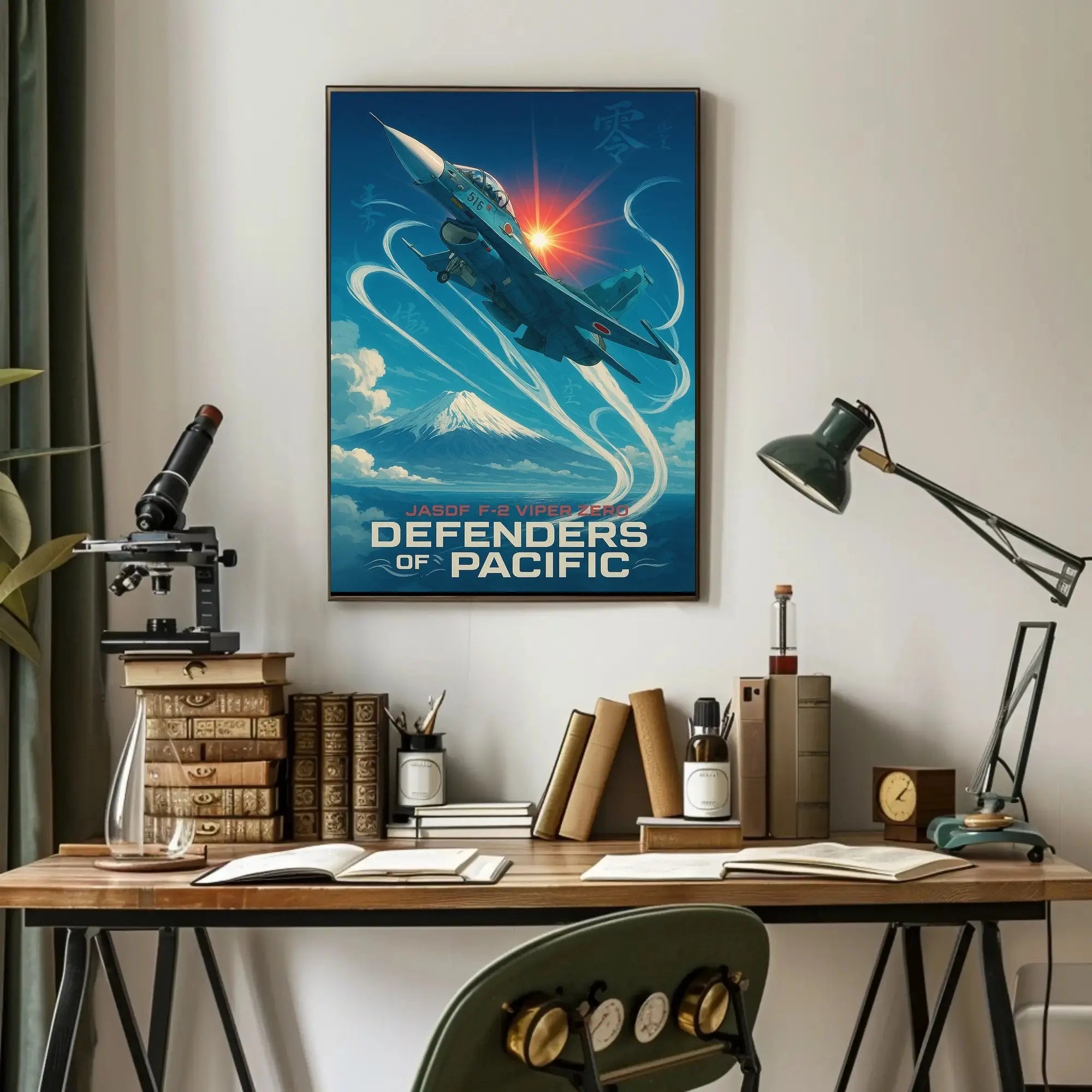 JASDF F-2 Fighter Jet in Heroic Poster PosterGoat