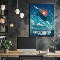 JASDF F-2 Fighter Jet in Heroic Poster PosterGoat