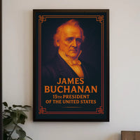 James Buchanan Vintage Presidential Historical Poster PosterGoat