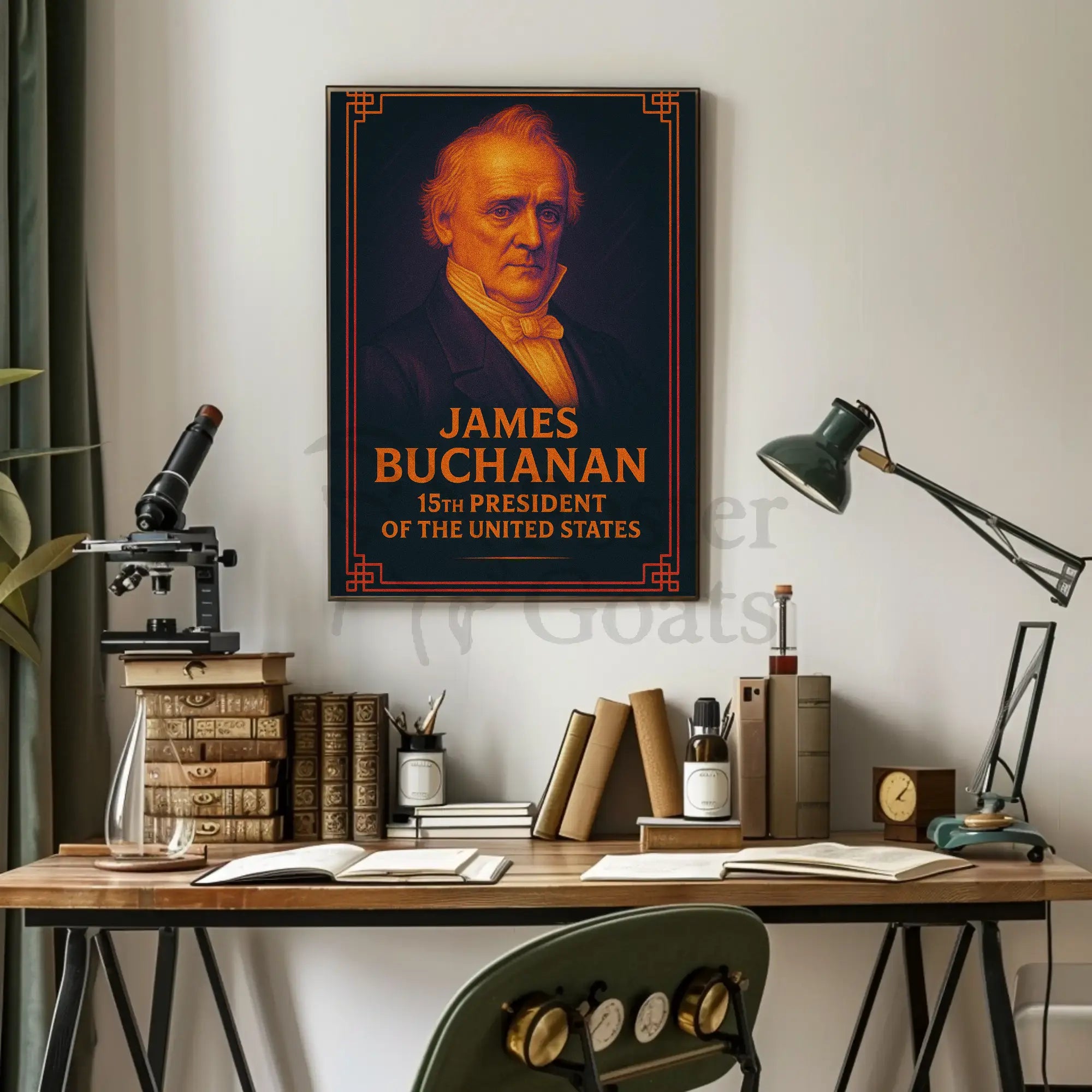 James Buchanan Vintage Presidential Historical Poster PosterGoat