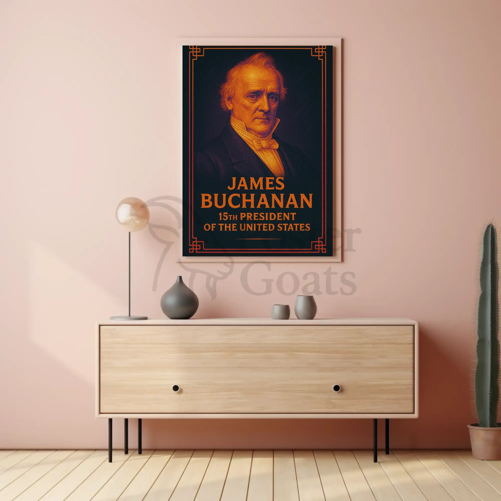 James Buchanan Vintage Presidential Historical Poster PosterGoat