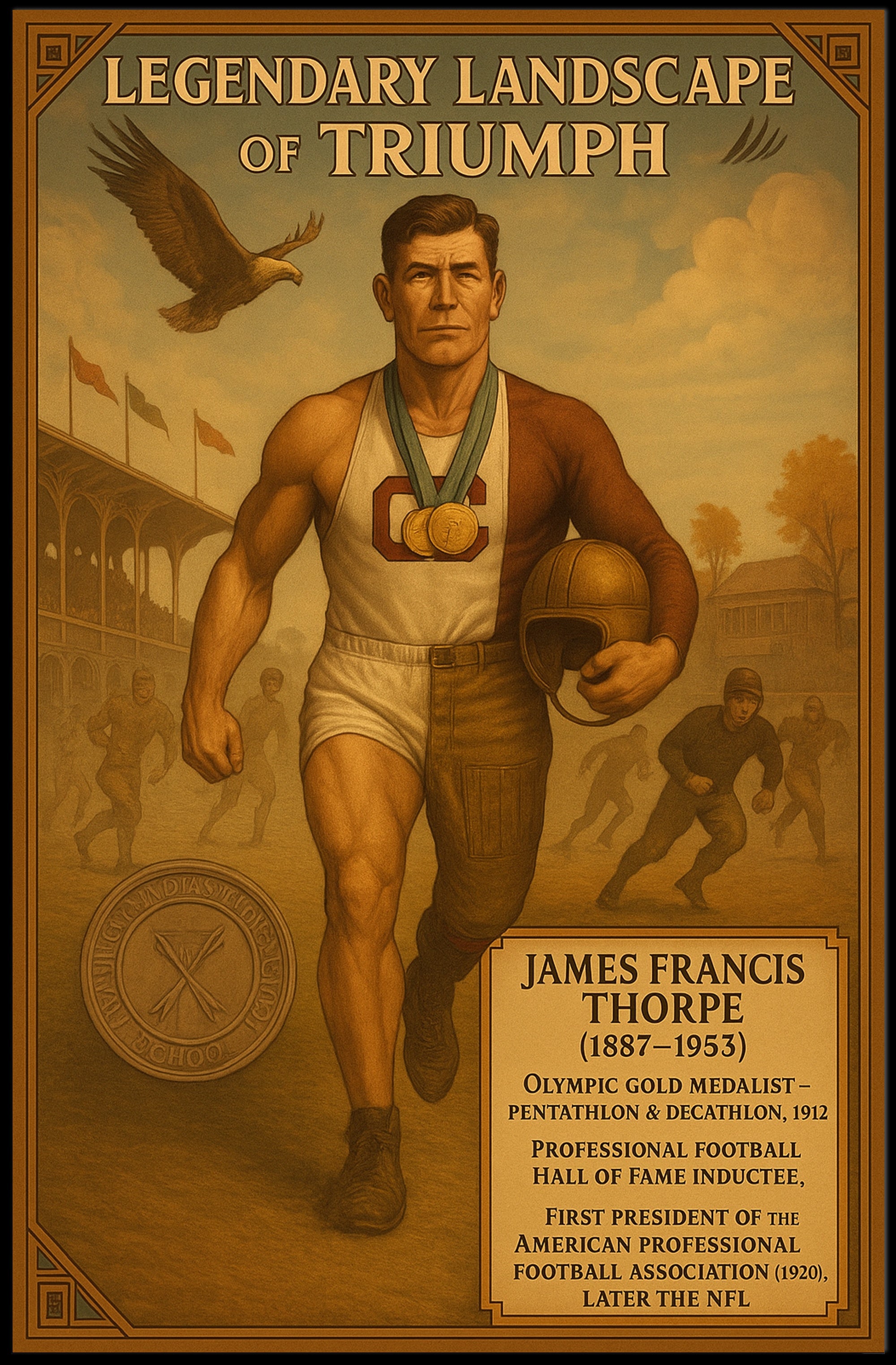 James Francis Thorpe Legendary Athlete Poster PosterGoat