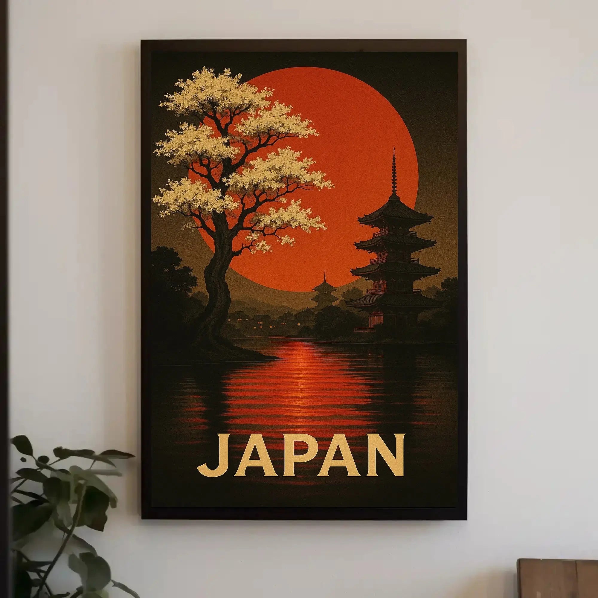 Japan's Tranquil Beauty Vintage Travel Poster PosterGoat