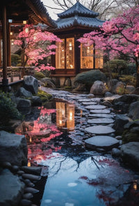 Japanese Garden Serenity Cultural or Heritage Poster PosterGoat