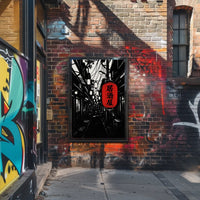 Japanese Nightlife Lanterns Graphic Cultural or Heritage Poster PosterGoat