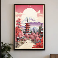 Japanese Tranquility Cherry Blossoms Cultural Heritage Poster PosterGoat
