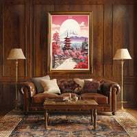 Japanese Tranquility Cherry Blossoms Cultural Heritage Poster PosterGoat