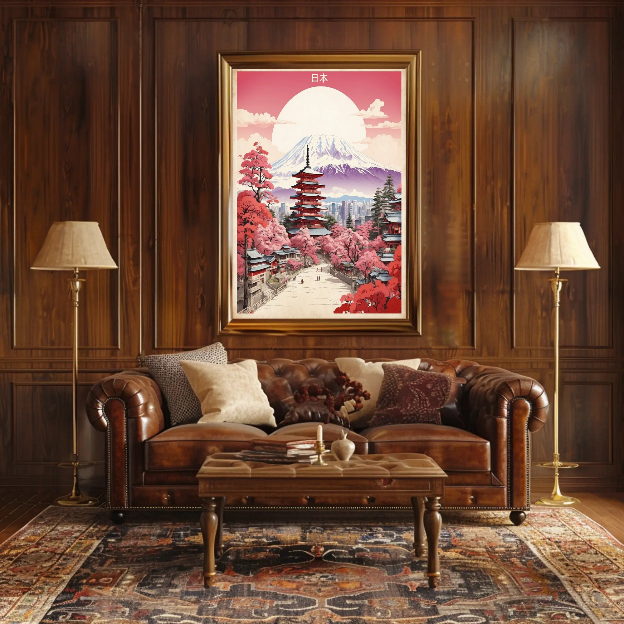 Japanese Tranquility Cherry Blossoms Cultural Heritage Poster PosterGoat