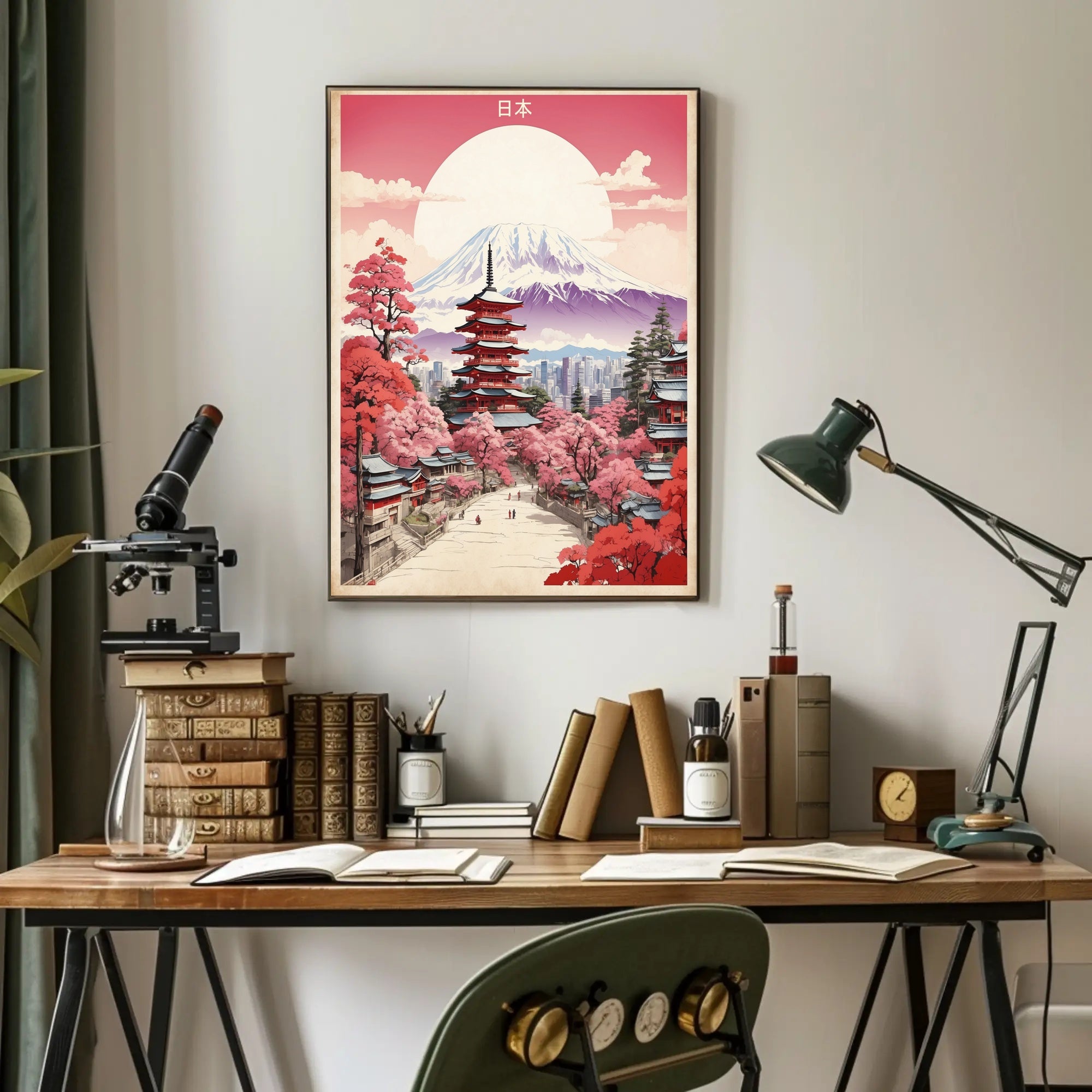 Japanese Tranquility Cherry Blossoms Cultural Heritage Poster PosterGoat