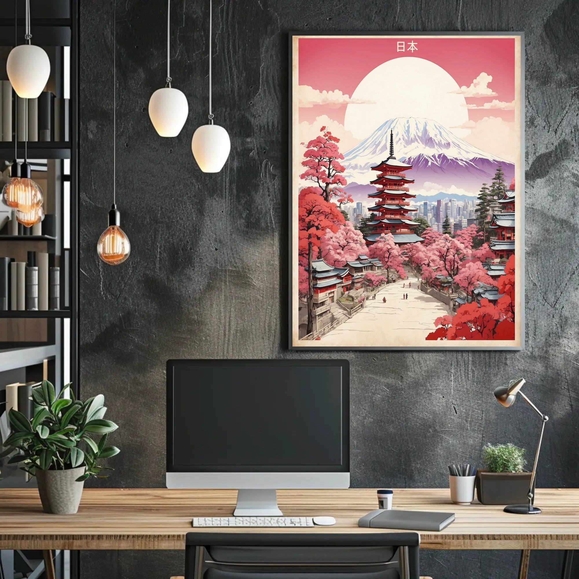 Japanese Tranquility Cherry Blossoms Cultural Heritage Poster PosterGoat