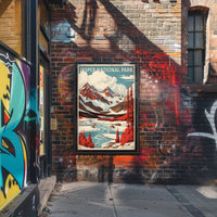 Jasper National Park Vintage Landscape National Park Poster PosterGoat