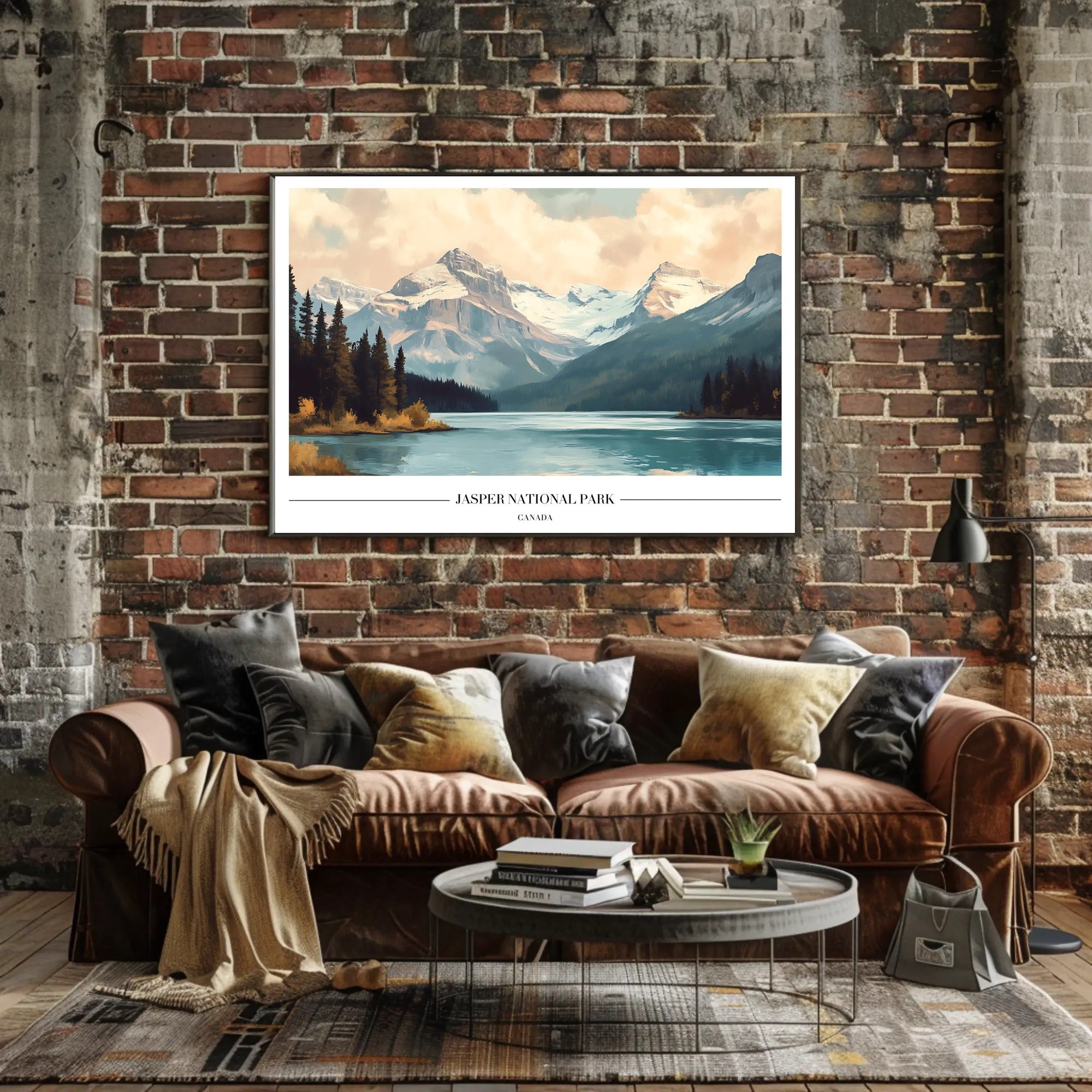 Jasper National Park: Vintage Serenity National Park Poster PosterGoat