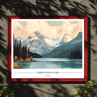Jasper National Park: Vintage Serenity National Park Poster PosterGoat