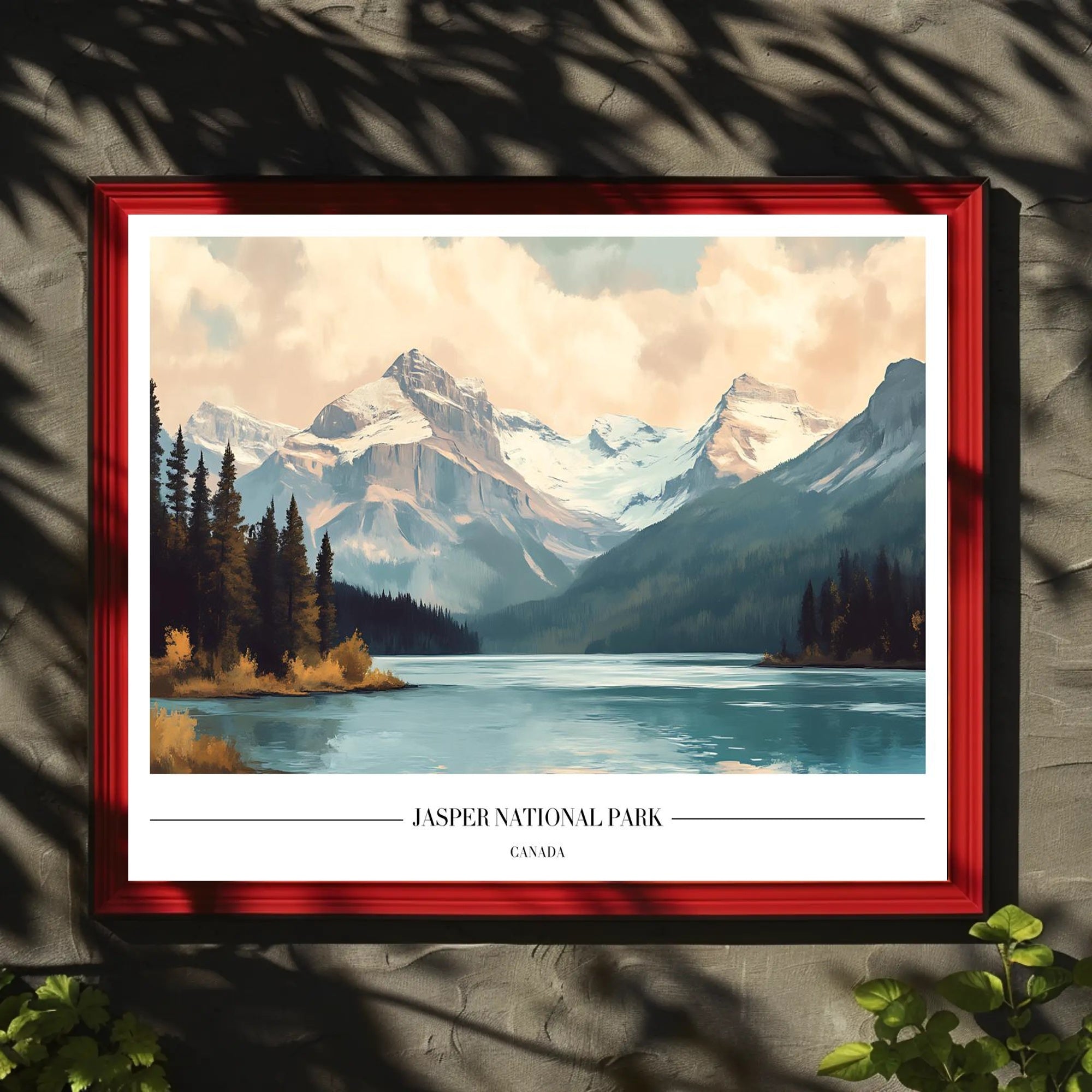 Jasper National Park: Vintage Serenity National Park Poster PosterGoat