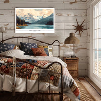 Jasper National Park: Vintage Serenity National Park Poster PosterGoat