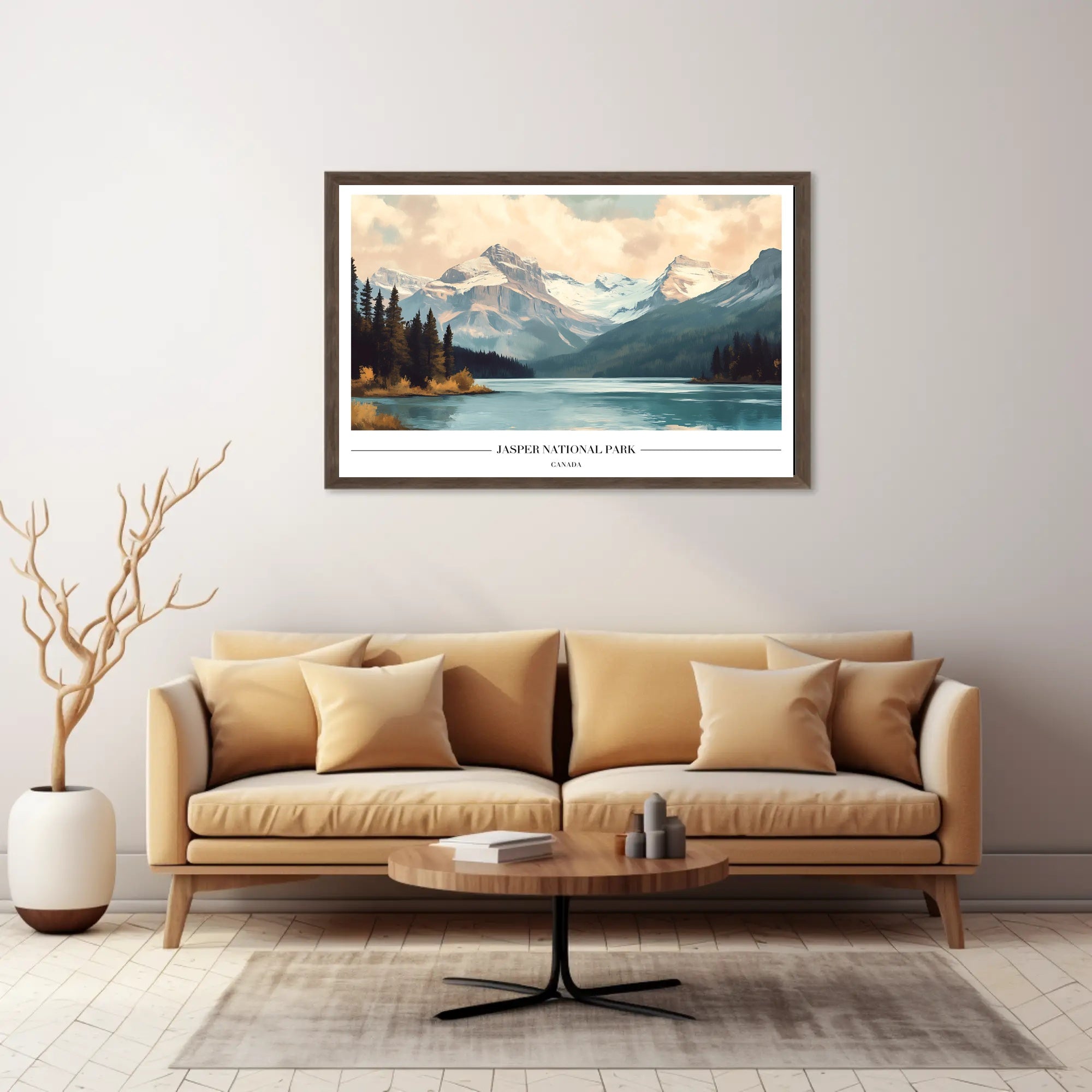 Jasper National Park: Vintage Serenity National Park Poster PosterGoat