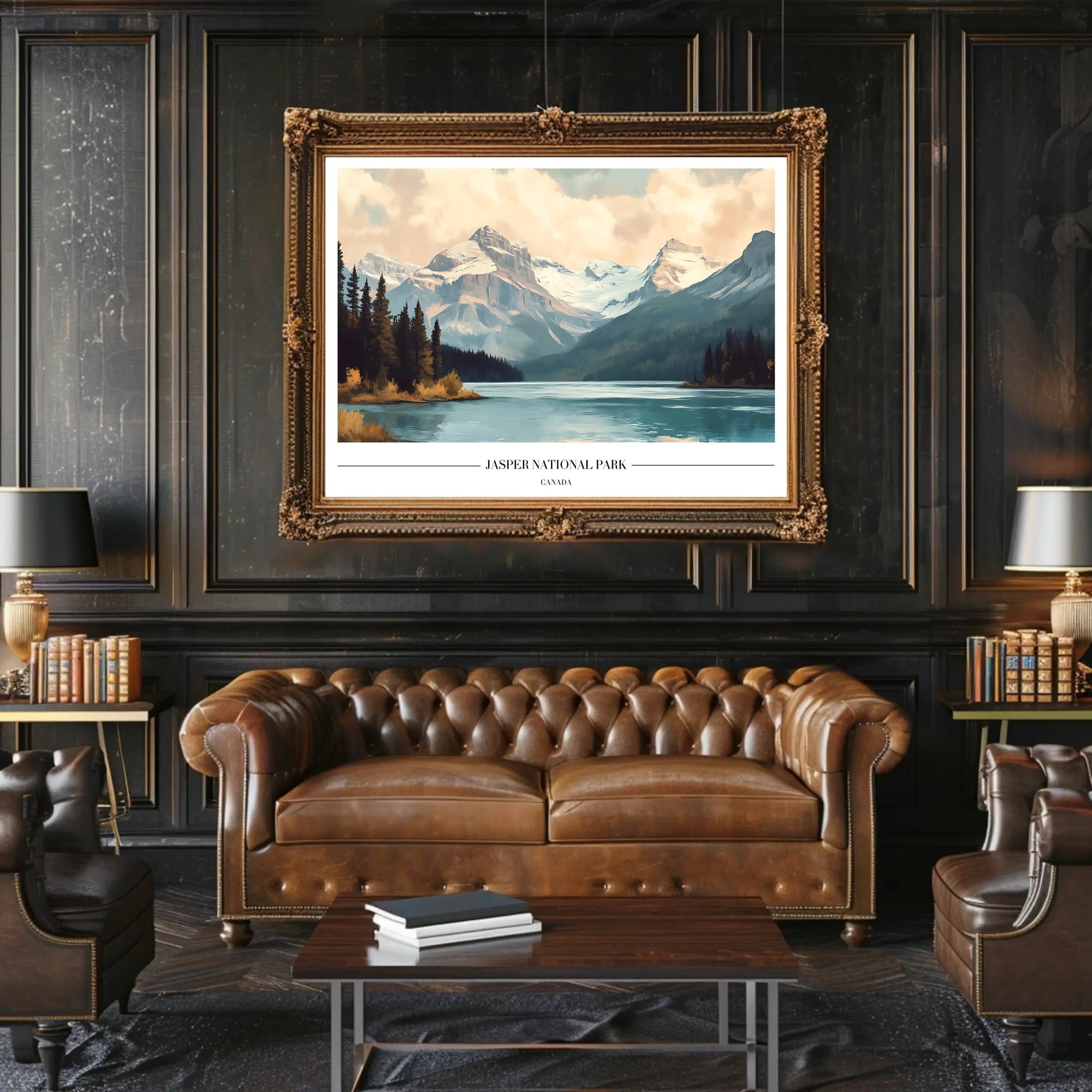 Jasper National Park: Vintage Serenity National Park Poster PosterGoat