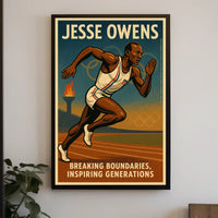 Jesse Owens Breaking Boundaries Poster Art PosterGoat