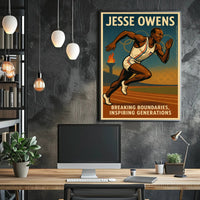 Jesse Owens Breaking Boundaries Poster Art PosterGoat