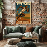 Jesse Owens Breaking Boundaries Poster Art PosterGoat