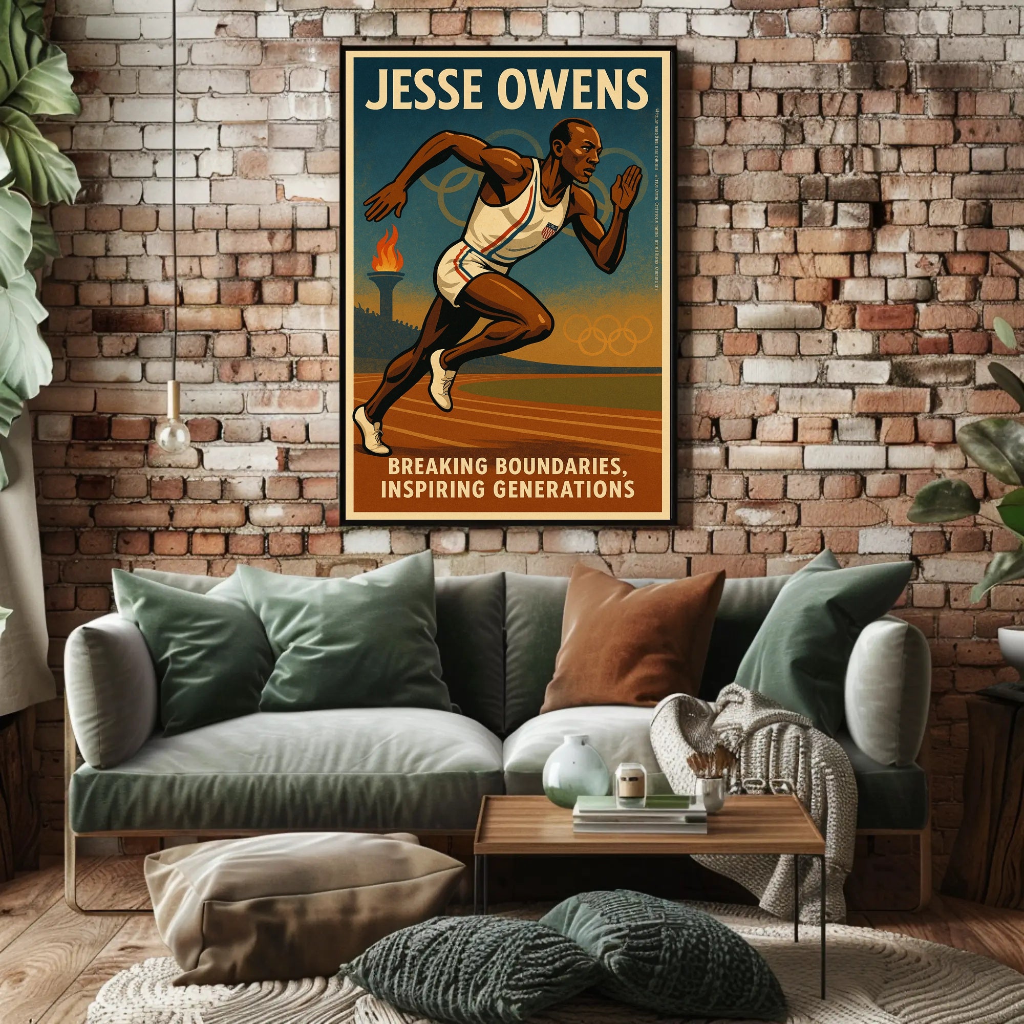 Jesse Owens Breaking Boundaries Poster Art PosterGoat