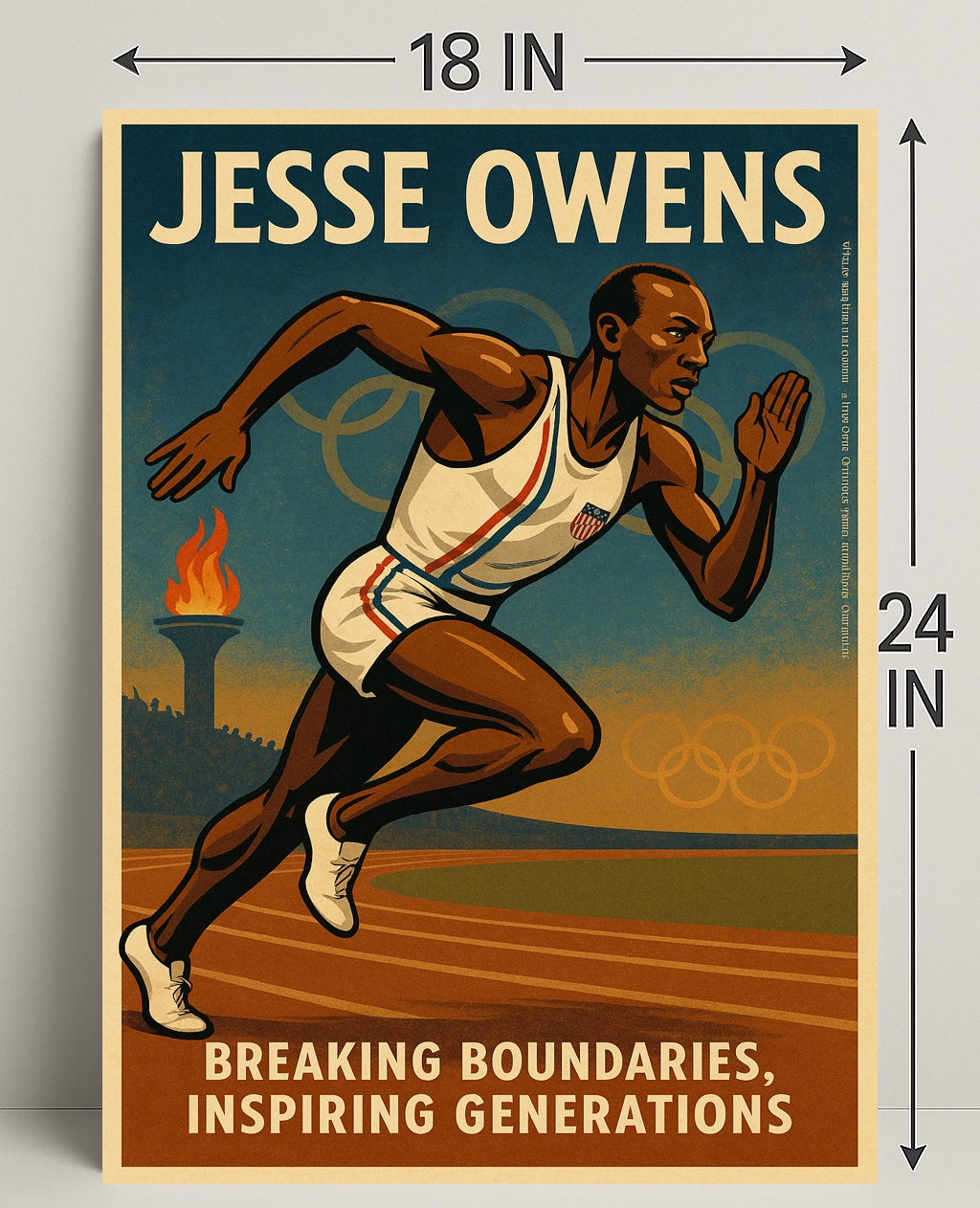 Jesse Owens Breaking Boundaries Poster Art PosterGoat